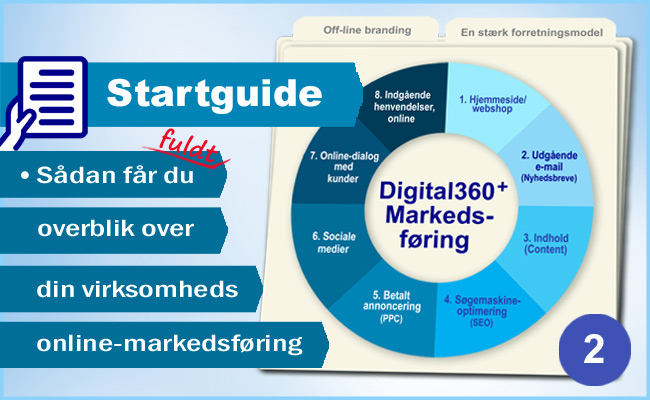 Sådan får du overblik over din virksomheds online-markedsføring - Brug ´Digital 360+ Modellen´ - II